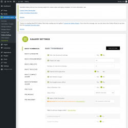 Page screenshot: NextGEN Gallery &rarr; Gallery Settings