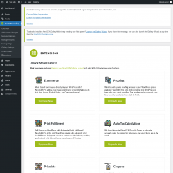 Page screenshot: NextGEN Gallery &rarr; Extensions