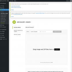 Page screenshot: NextGEN Gallery &rarr; Add Gallery / Images