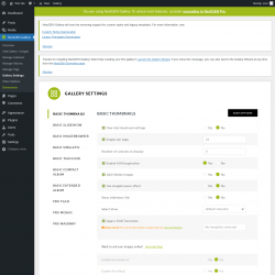 Page screenshot: NextGEN Gallery &rarr; Gallery Settings