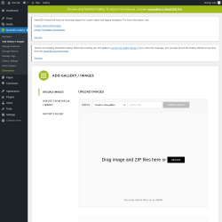Page screenshot: NextGEN Gallery &rarr; Add Gallery / Images