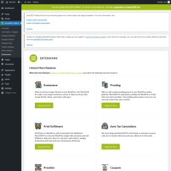 Page screenshot: NextGEN Gallery &rarr; Extensions