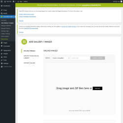 Page screenshot: NextGEN Gallery &rarr; Add Gallery / Images