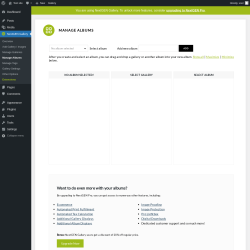 Page screenshot: NextGEN Gallery &rarr; Manage Albums