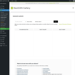 Page screenshot: NextGEN Gallery &rarr; Manage Albums