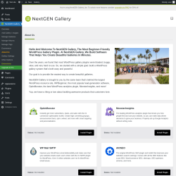 Page screenshot: NextGEN Gallery &rarr;  About Us