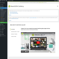 Page screenshot: NextGEN Gallery &rarr; Overview