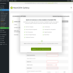 Page screenshot: NextGEN Gallery &rarr; Ecommerce
