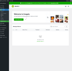 Page screenshot: Imagely &rarr; Albums