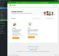 Page screenshot: Imagely &rarr; Features