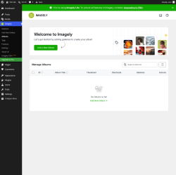Page screenshot: Imagely &rarr; Albums