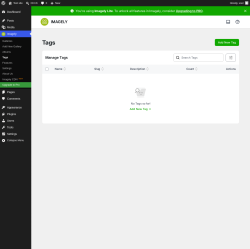 Page screenshot: Imagely &rarr; Tags