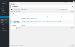 Page screenshot: Plugins ‹ Test site — WordPress