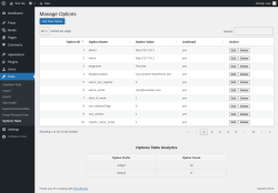 Page screenshot: Tools &rarr; Options Table