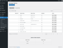 Page screenshot: Tools &rarr; Options Table