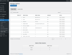 Page screenshot: Tools &rarr; Options Table