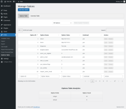 Page screenshot: Tools &rarr; Options Table