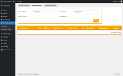 Page screenshot: Ni Product Editor &rarr; Ni Product Editor &rarr; Variable Product