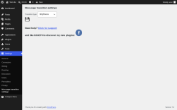 Page screenshot: Settings &rarr; Nice page transition settings