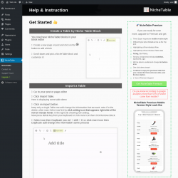 Page screenshot: NicheTable