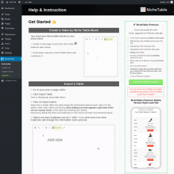 Page screenshot: NicheTable