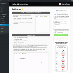 Page screenshot: NicheTable