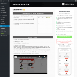 Page screenshot: NicheTable