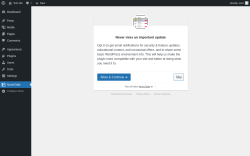 Page screenshot: nichetablewpwp ‹ Test site — WordPress