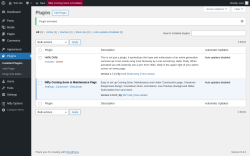 Page screenshot: Plugins ‹ Test site — WordPress
