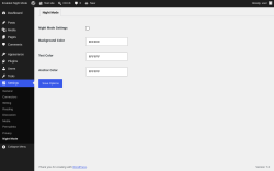 Page screenshot: Settings &rarr; Night Mode