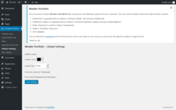 Page screenshot: Nimble Portfolio &rarr; Global Settings