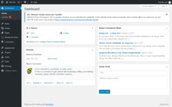 Page screenshot: Dashboard &lsaquo; Test site &mdash; WordPress