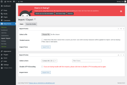Page screenshot: Ninja Forms → Import / Export