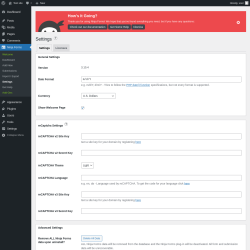 Page screenshot: Ninja Forms → Settings