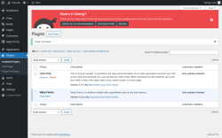 Page screenshot: Plugins ‹ Test site — WordPress