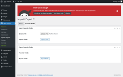 Page screenshot: Ninja Forms &rarr; Import / Export &rarr; Favorite Fields