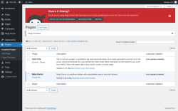 Page screenshot: Plugins &lsaquo; Test site &mdash; WordPress