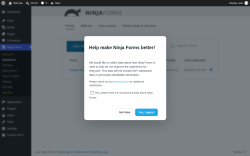 Page screenshot: Ninja Forms &rarr; Dashboard