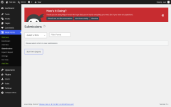 Page screenshot: Ninja Forms &rarr; Submissions