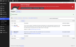 Page screenshot: Plugins &lsaquo; Test site &mdash; WordPress