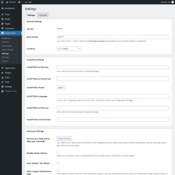 Page screenshot: Ninja Forms &rarr; Settings