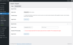 Page screenshot: Ninja Forms &rarr; Import / Export