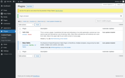 Page screenshot: Plugins &lsaquo; Test site &mdash; WordPress