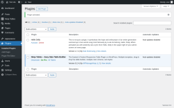 Page screenshot: Plugins &lsaquo; Test site &mdash; WordPress