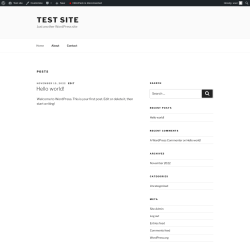 Page screenshot: Test site &ndash; Just another WordPress site
