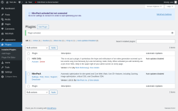 Page screenshot: Plugins ‹ Test site — WordPress