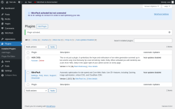 Page screenshot: Plugins ‹ Test site — WordPress