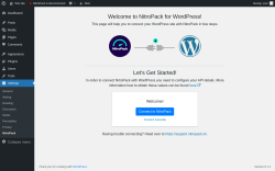 Page screenshot: Settings &rarr; NitroPack