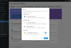 Page screenshot: Settings &rarr; No Category Base &rarr; 
					⭐ Go Pro				