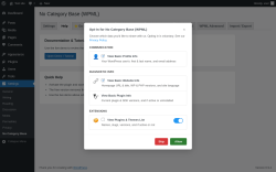 Page screenshot: Settings &rarr; No Category Base &rarr; 
					Help				